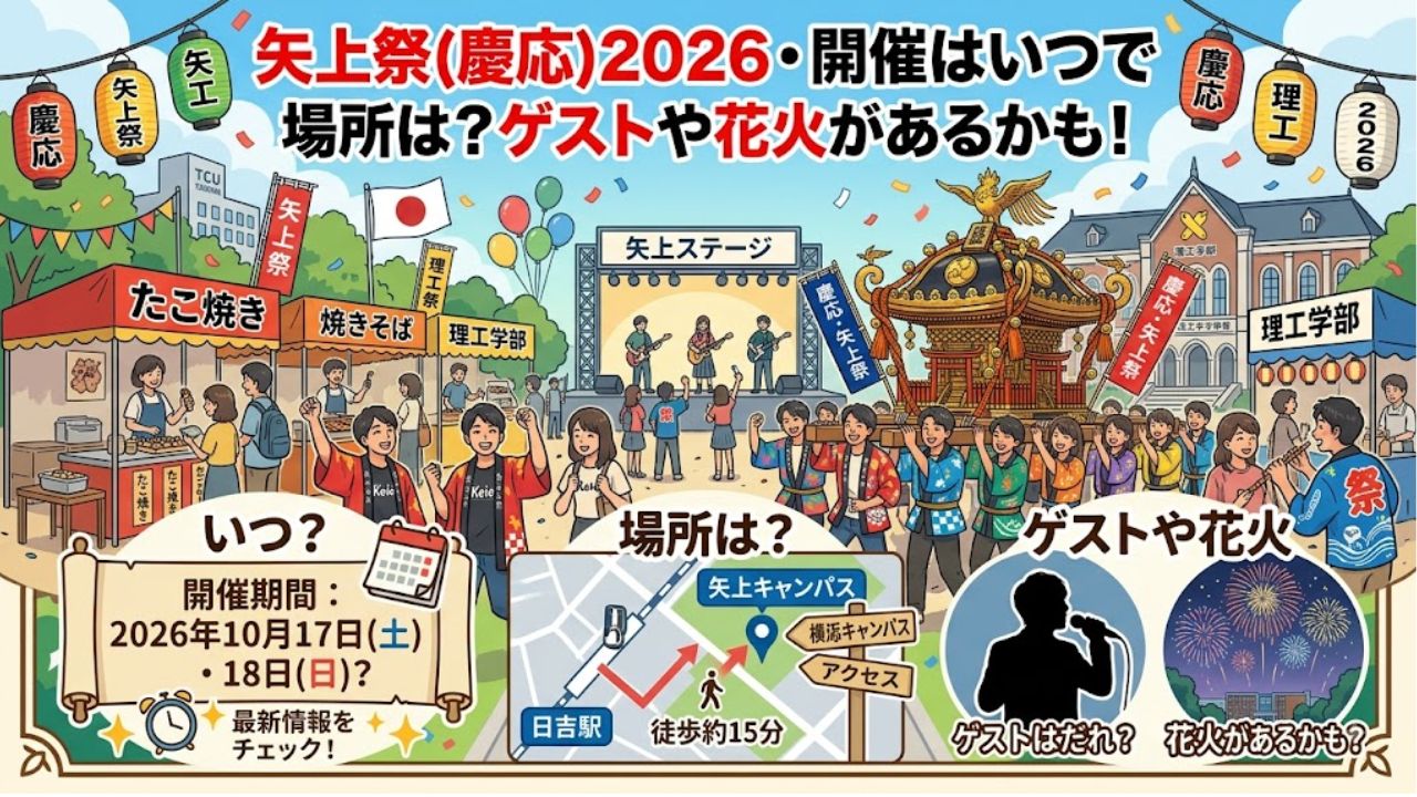 矢上祭(慶応)2026・開催はいつで場所は？ゲストや花火があるかも！